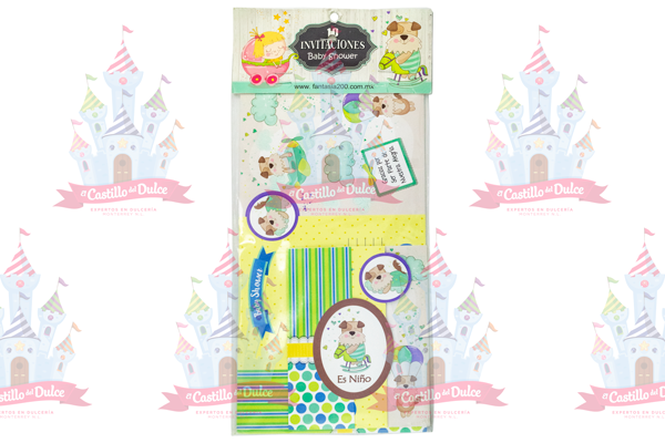 INVITACION BABY SHOWER NINO C/10 PZA FANTASIA 2000