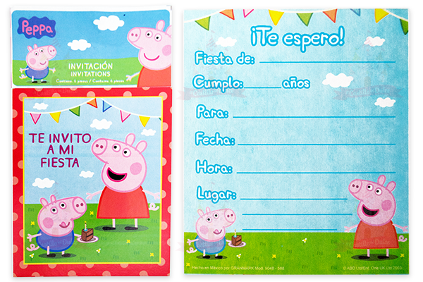 INVITACION PEPPA PIG 24/6 GRANMARK