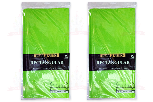 MANTEL RECT. VERDE KIWI 6/1 AMSCAN