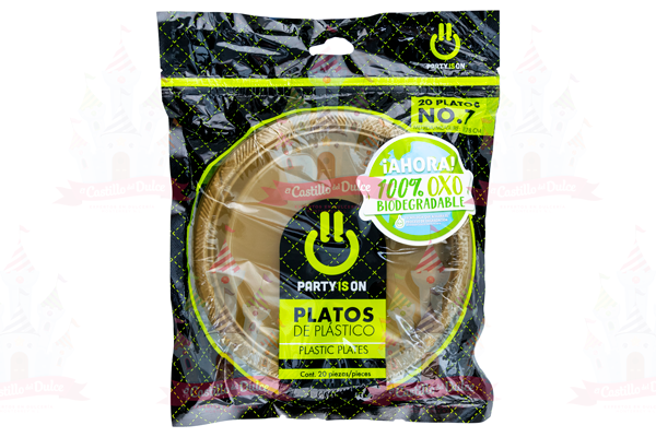 Plato plastico no. 7 rojo