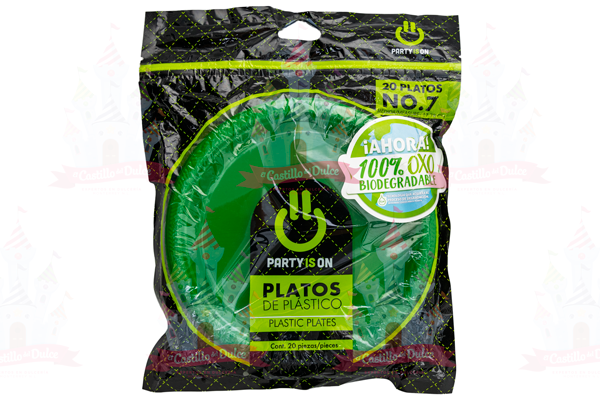 PLATO #7 VERDE BANDERA 12/20 PZA FAB. SELECTAS