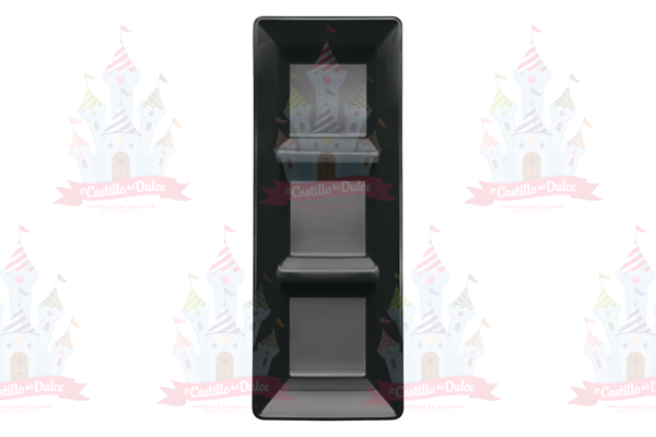 CHAROLA RECTANGULAR NEGRA 10/3 PZS GRANMARK