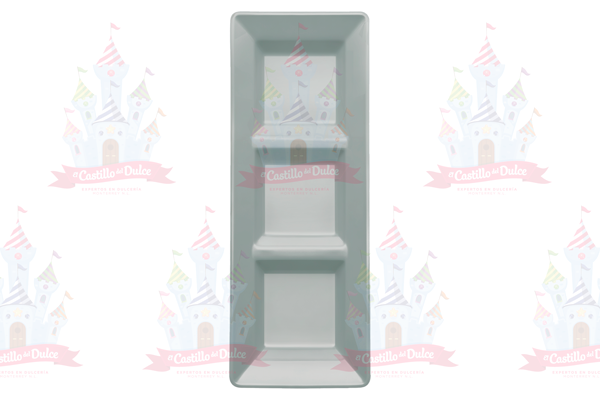 CHAROLA RECTANGULAR PLATEADO 10/3 PZS GRANMARK