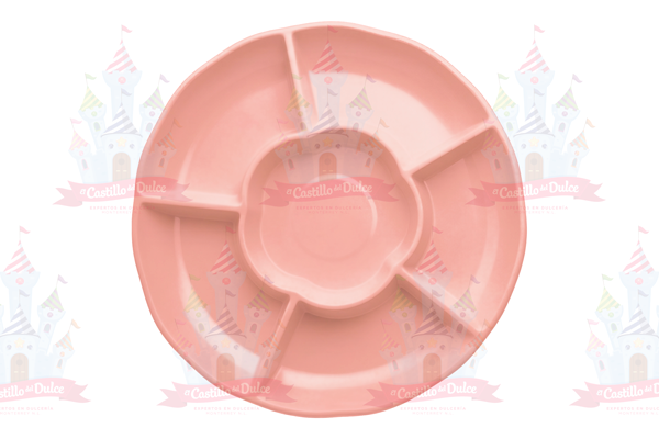 CHAROLA REDONDA ROSA BEBE 10/3 PZS GRANMARK