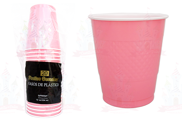 VASO #12 ROSA BEBE 10/20 AMSCAN