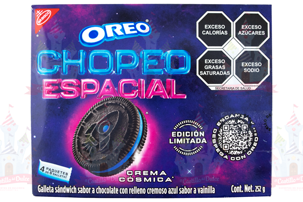 GALLETA OREO CHOPEO ESPACIAL 12/4/6PZA (252 GRS)