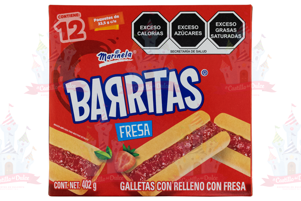 BARRITAS FRESA 12/12 402 GRS MARINELA