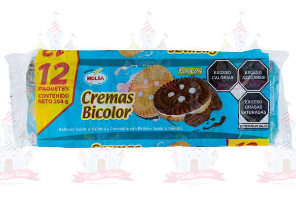 GALLETA CREMAS BICOLOR 24/12 PZAS TINAJITA