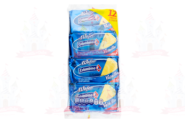 GALLETA WAFER VAINILLA 36/12 COLOMBINA