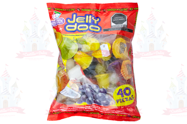 CANDY BOX JELLY DOO GELATINA FRUTAS 16/40 PZ