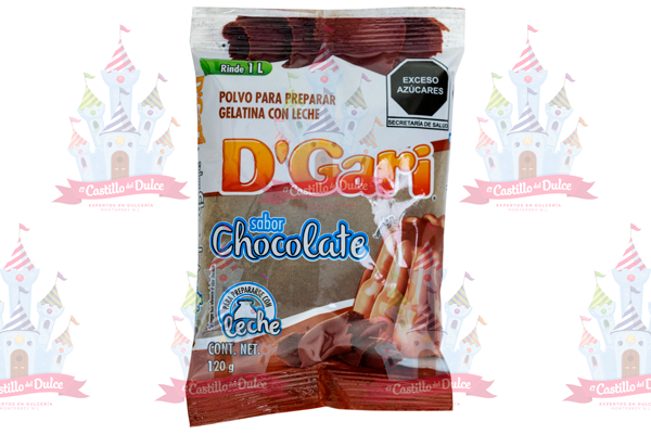 GELATINA CHOCOLATE 50/120 GRS GARI