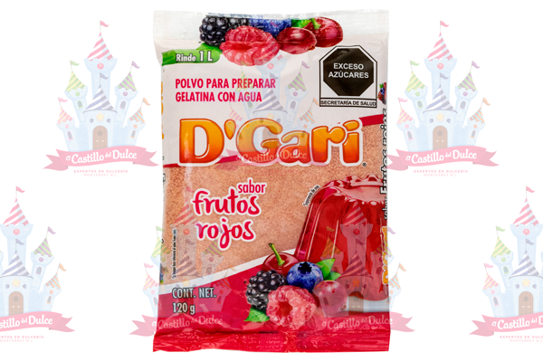 GELATINA FRUTOS ROJOS 50/120 GRS GARI