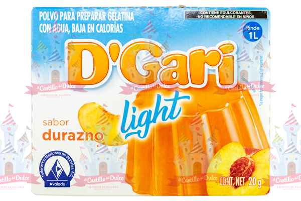 GELATINA LIGHT DURAZNO 24/20 GR GARI