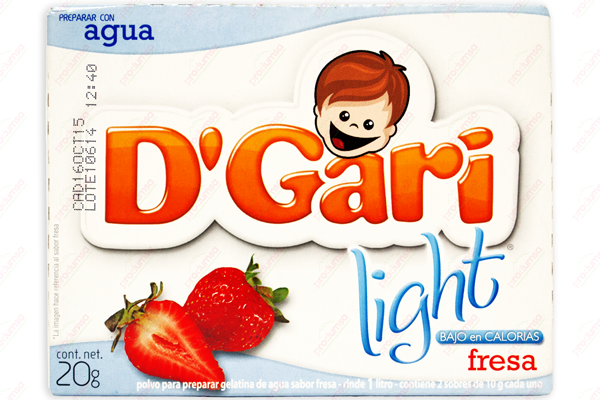 GELATINA LIGHT FRESA 24/20 GR GARI