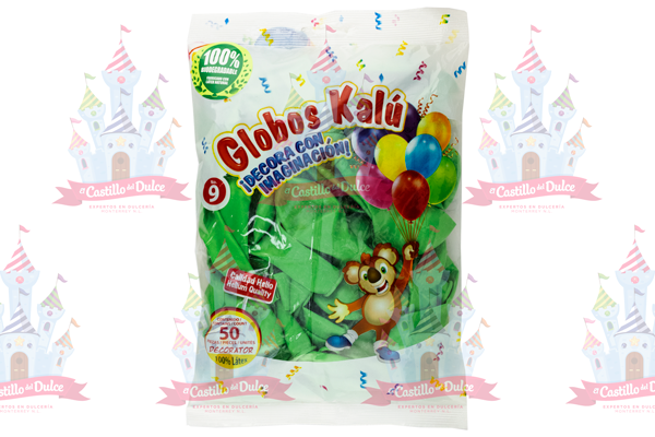 GLOBO DEC #9 VERDE LIMA 50/50PZA KALU