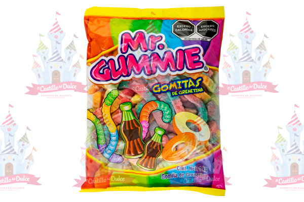 MR GUMMIE GOMA LOMBRIZ LARGA NEON 12/1 KG