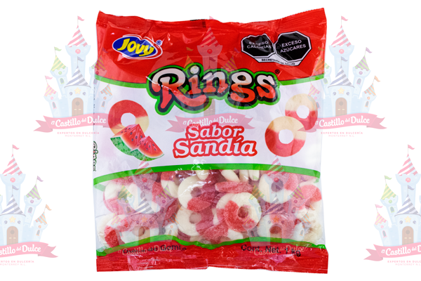 GUMMY RINGS AROS SANDIA 10/1 KG JOVY