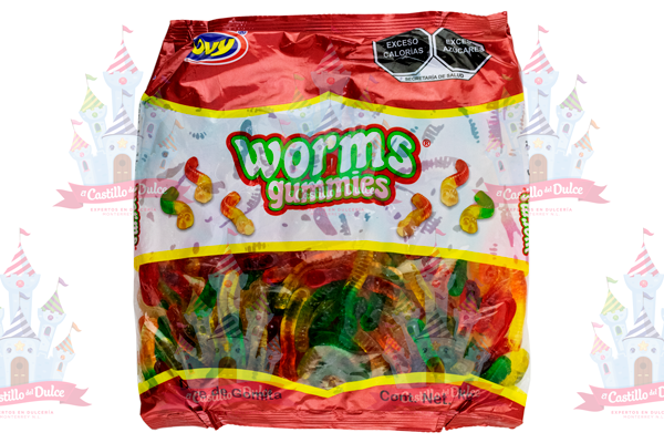 GUMMY WORMS BRILLADO 10/1 KG JOVY