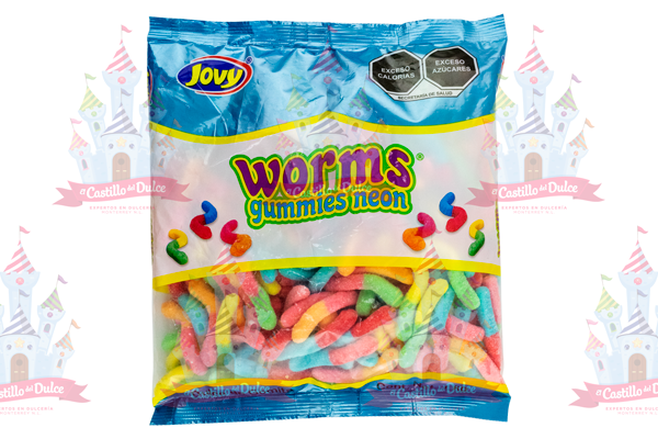 GUMMY WORMS NEON 10/1 KG JOVY
