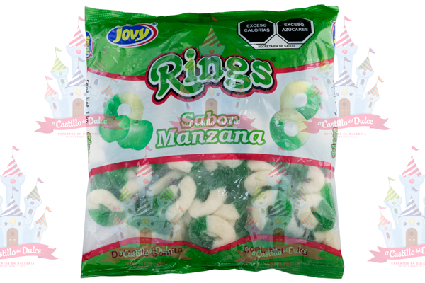 GUMMY RINGS AROS MANZANA 10/1 KG JOVY