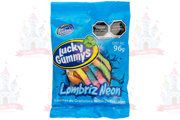 MINI LUCKY GOMA LOMBRIZ NEON 1/12 PZAS 96 GRS