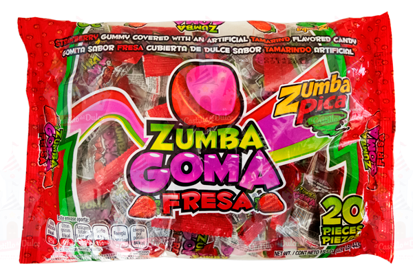 ZUMBA GOMA FRESA 20/20 PZA ZUMBA PICA