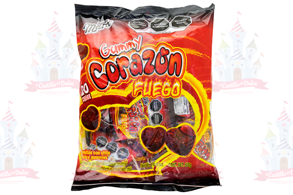 GUMMY CORAZON FUEGO 12/20 PZS. MARA