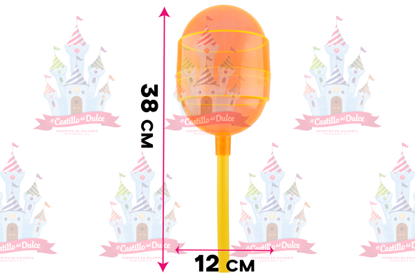 PALETA PLASTICO GRANDE NARANJA FOSFO 1 PZA