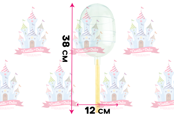 PALETA PLASTICO GRANDE TRANSPARENTE 1 PZA