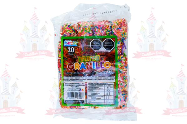 BOMBON MALVABIN GRANILLO MULTICOLOR 40/20 PZA HUBIN