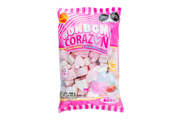 BOMBON CORAZON MEDIANO BENY 24/400 GRS. 65 PZS APROX
