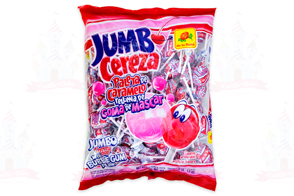 PALETA JUMBO CEREZA 12/50 LA ROSA