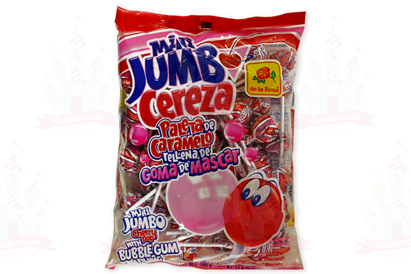 PALETA MINI JUMBO CEREZA 25/50 LA ROSA