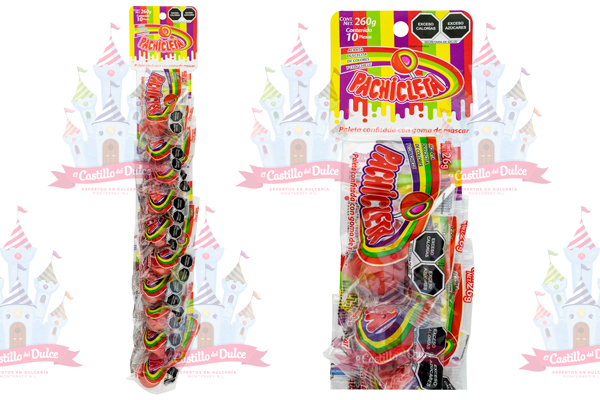 PALETA PACHICLETA TIRA 18/10 PZ LUCKY GUMMIS