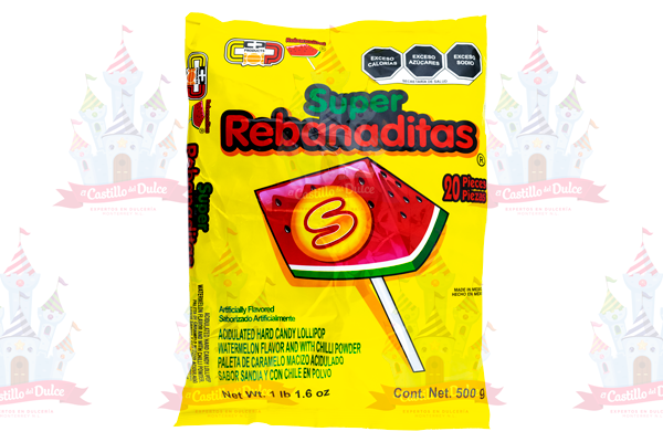 PALETA SUPER REBANADA 16/20 BOLSA CANDY