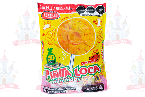 PALETA MINI BABY PIÑITA LOCA 28/50 PZA ALTEÑO