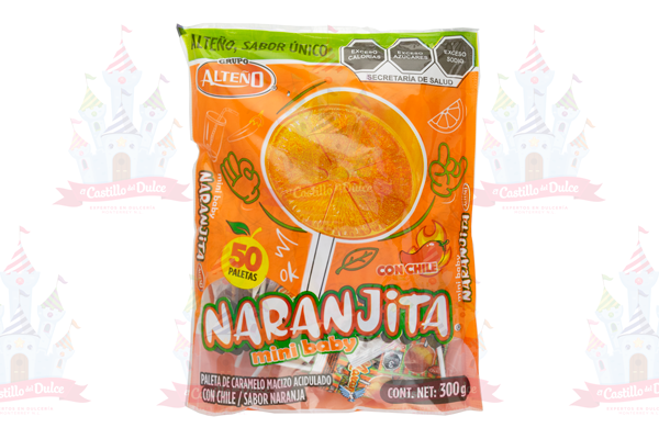 PALETA MINI BABY NARANJITA 28/50 PZA ALTEÑO