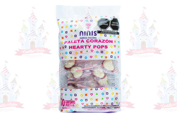 PALETA CORAZON NINIS 20/30 PZS NOKIS