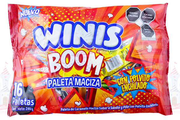 PALETA MACIZA WINIS BOOM C/POLVO 12/16 PZA
