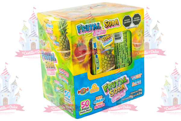 FRUTAL SODA SOBRECITO 18/50 PZA DELICIAS