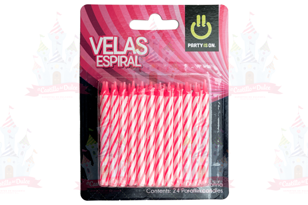 VELA ESPIRAL ROSA  24/24 PZAS FAB SELECTA