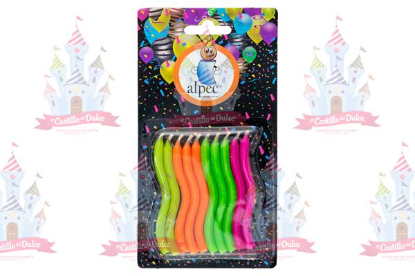 VELA MAGIC ONDULADA NEON 50/10 ALPEC