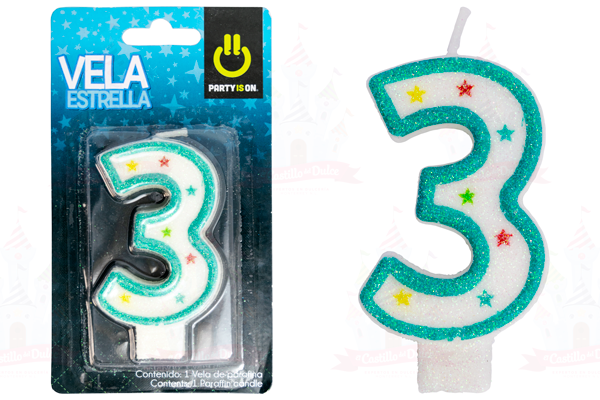 VELA ESTRELLA AZUL # 3  12/1 PZ FAB SELECTA
