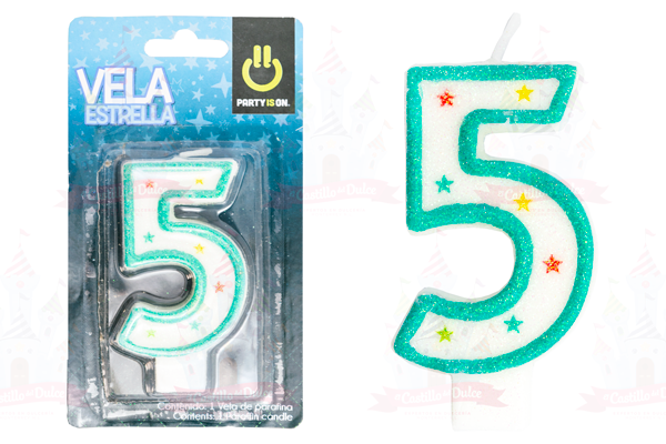 VELA ESTRELLA AZUL # 5  12/1 PZ FAB SELECTA