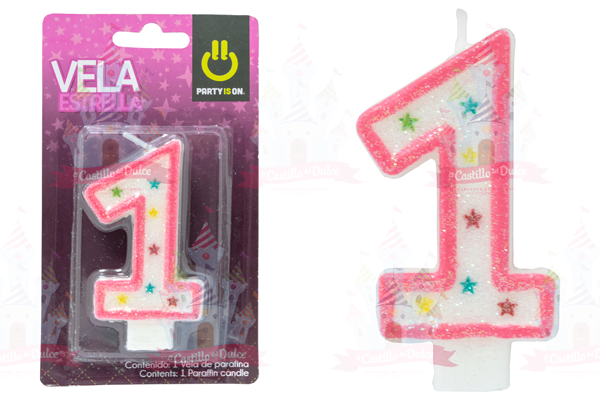 VELA ESTRELLA ROSA # 1  12/1 PZ FAB SELECTA