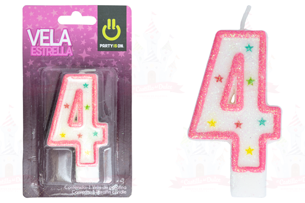VELA ESTRELLA ROSA # 4  12/1 PZ FAB SELECTA