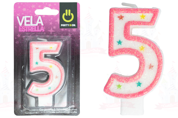VELA ESTRELLA ROSA # 5  12/1 PZ FAB SELECTA