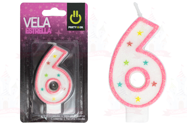 VELA ESTRELLA ROSA # 6  12/1 PZ FAB SELECTA