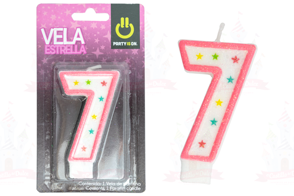VELA ESTRELLA ROSA # 7  12/1 PZ FAB SELECTA