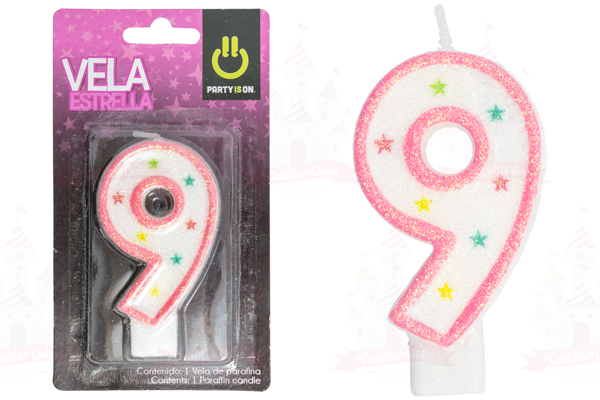 VELA ESTRELLA ROSA # 9  12/1 PZ FAB SELECTA